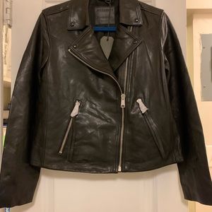 All Saints Dalby leather motorcycle jacket